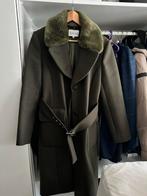 Groene jas met bontkraag - Claude Kliot, Kleding | Dames, Jassen | Winter, Ophalen of Verzenden, Zo goed als nieuw, Maat 38/40 (M)