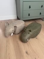 2 x kinderpoef / dierenpoef olifant en nijlpaard, Ophalen, Zo goed als nieuw