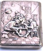 Een zware Amsterdams gekeurd sigaretten houder/doos, Antiek en Kunst, Antiek | Goud en Zilver, Ophalen of Verzenden