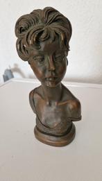 oud beeld buste gesigneerd, Antiek en Kunst, Kunst | Beelden en Houtsnijwerken, Ophalen of Verzenden