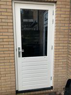 Houten Buitendeur met HR+ Glas, Ophalen, 80 tot 100 cm, 200 tot 215 cm, Glas