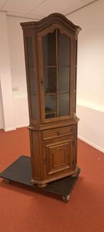 Massief eiken hoekvitrinekast – klassieke Hoekkast, Antiek en Kunst, Antiek | Meubels | Kasten, Verzenden