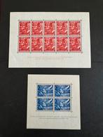 1942 Legioenblokken met plaatfouten NVPH nr V402-403 ong, Postzegels en Munten, Postzegels | Nederland, Verzenden, Na 1940