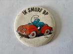 Button Ik Smurf BP (in auto), Ophalen of Verzenden, Zo goed als nieuw, Merk, Button