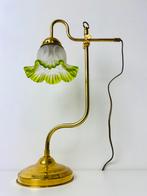 Franse lotus messing Tafellamp art nouveau art deco, Huis en Inrichting, Lampen | Tafellampen, Ophalen of Verzenden, Gebruikt