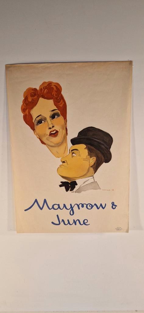 Poster Mayson & June 1947, Verzamelen, Posters, Gebruikt, Film en Tv, A1 t/m A3, Rechthoekig Staand, Ophalen of Verzenden