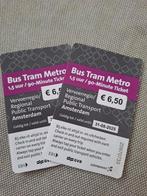 2x 1,5 uur reizen GVB,EVB, Connexxion, Twee personen, Trein, Met bestemming of datum