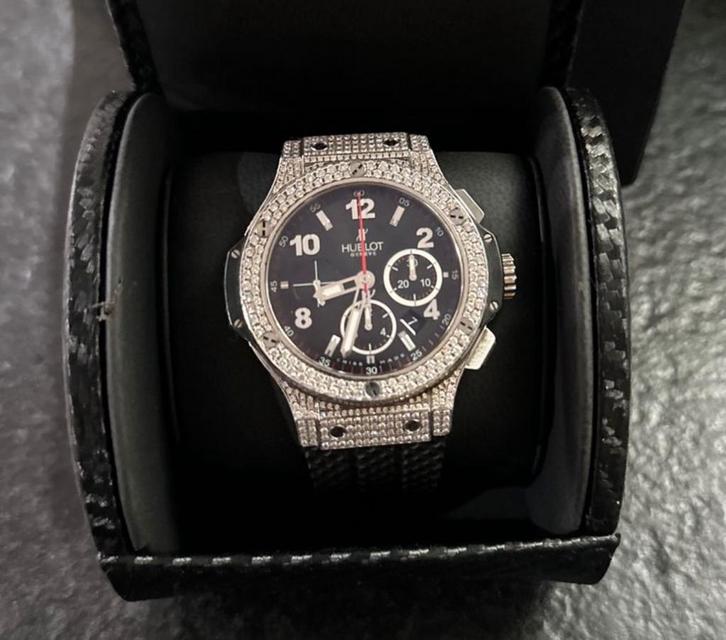 Hublot Big Bang Diamond, Sieraden, Tassen en Uiterlijk, Sporthorloges, Zo goed als nieuw, Android, Zwart, Ophalen of Verzenden