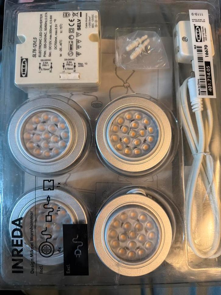IKEA Inreda Kastverlichting - Nieuw in doos, Huis en Inrichting, Lampen | Spots, Nieuw, Plafondspot of Wandspot, Kunststof, Led