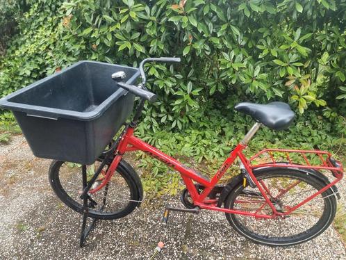 Azor bakfiets, bak gemonteerd op het frame, Fietsen en Brommers, Fietsen | Bakfietsen, Gebruikt, Overige merken, Goederen, Ophalen