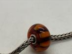 D79 Trollbeads kraal bruine streep 61357, Ophalen of Verzenden, Trollbeads, 1 bedel, Trollbeads