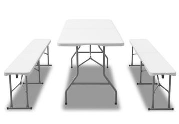 Opvouwbare picknicktafel - met dubbele bank - 180 x 70 cm beschikbaar voor biedingen