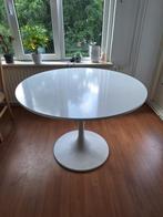 Witte ronde tafel, IKEA Docksta, Huis en Inrichting, Ophalen, Gebruikt, 50 tot 100 cm, 100 tot 150 cm