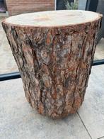 Boomstam bijzettafel/kruk plantenzuil, Huis en Inrichting, Woonaccessoires | Zuilen en Pilaren, Ophalen, Gebruikt