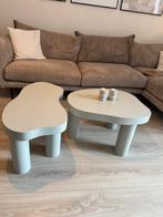 Salontafel set beige, Huis en Inrichting, Tafels | Salontafels, 50 tot 100 cm, Verzenden, 50 tot 100 cm, Zo goed als nieuw