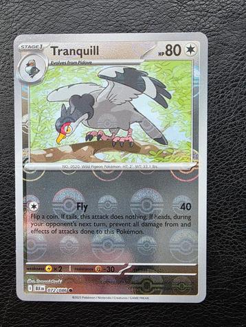Tranquil #072 scarlet violet black bolt pokeball  beschikbaar voor biedingen