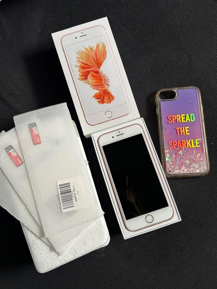 Apple iPhone 6s met 3 screenprotectors en hoesje, Telecommunicatie, Mobiele telefoons | Apple iPhone, Zo goed als nieuw, 16 GB