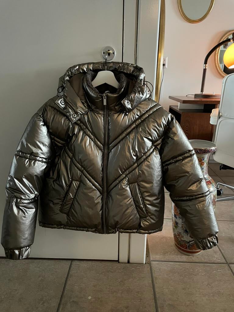 Goud/Brons Jas SkiJack Winterjack  COTTON CLUB M zgan, Ophalen, Zo goed als nieuw
