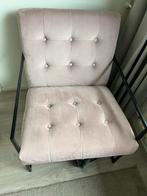 Rosé velvet stoel, Huis en Inrichting, Banken | Sofa's en Chaises Longues, Ophalen of Verzenden, Zo goed als nieuw