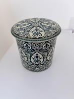 Vintage Blikken Beschilderde Koektrommel, Ophalen of Verzenden, Gebruikt, Metaal, Minder dan 50 cm