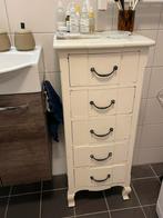 Klein hoog wit ladekastje, Huis en Inrichting, Kasten | Ladekasten, Minder dan 50 cm, Gebruikt, Ophalen of Verzenden, Minder dan 100 cm