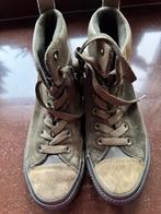 Converse Enkellaarsjes - Maat 35 - Groen Suède, Ophalen of Verzenden, Gedragen, Groen, Lage of Enkellaarzen