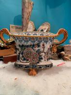 Makkum Tichelaar Bloempot met Handvatten, Antiek en Kunst, Antiek | Keramiek en Aardewerk, Ophalen of Verzenden