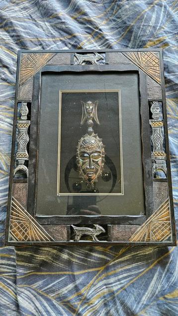 Afrikaanse maskers schilderijen 3 stuks beschikbaar voor biedingen