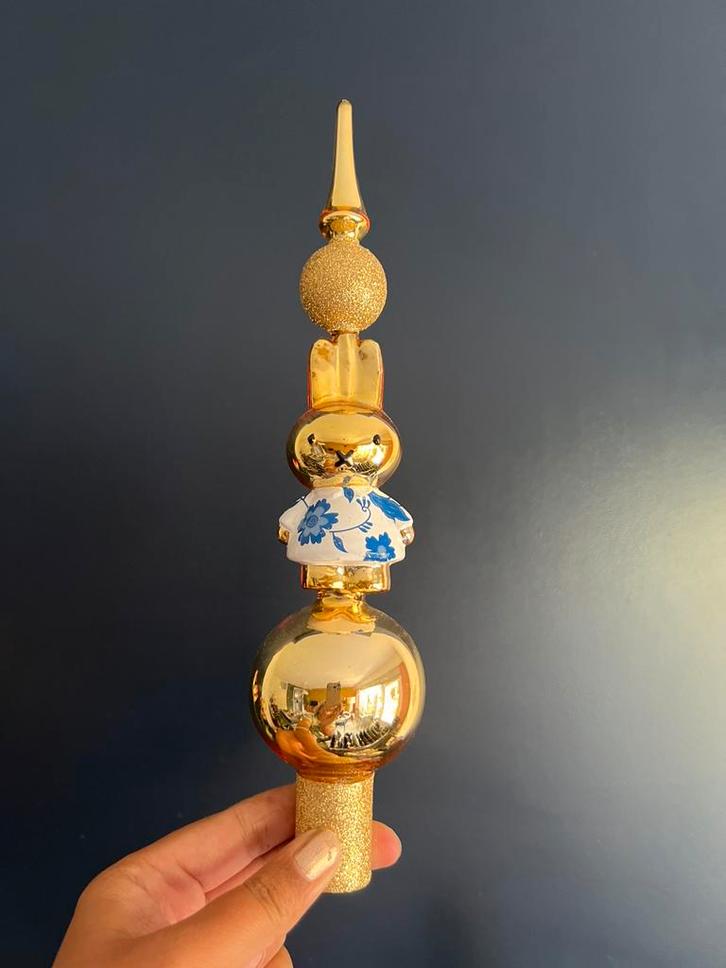 Vondels piek Nijntje Delftsblauw witte jurk met goud, Diversen, Kerst, Zo goed als nieuw, Ophalen of Verzenden
