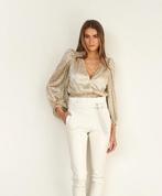 Ba&sh top / blouse Caitlin metallic/goud mt 0 XS (S), Ba&sh, Ophalen, Zo goed als nieuw, Maat 34 (XS) of kleiner