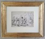 Schilder aan het werk in vissersbuurtje ca. 1920, Ophalen of Verzenden