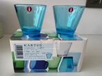 Iittala Kartio borrelglaasjes set van 2 - lightblue, Huis en Inrichting, Keuken | Servies, Ophalen of Verzenden, Nieuw, Glas, Overige stijlen