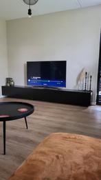 Zwart TV Meubel - 2 kasten  - 245cm Breed, Huis en Inrichting, Overige materialen, Gebruikt, Ophalen of Verzenden, 200 cm of meer