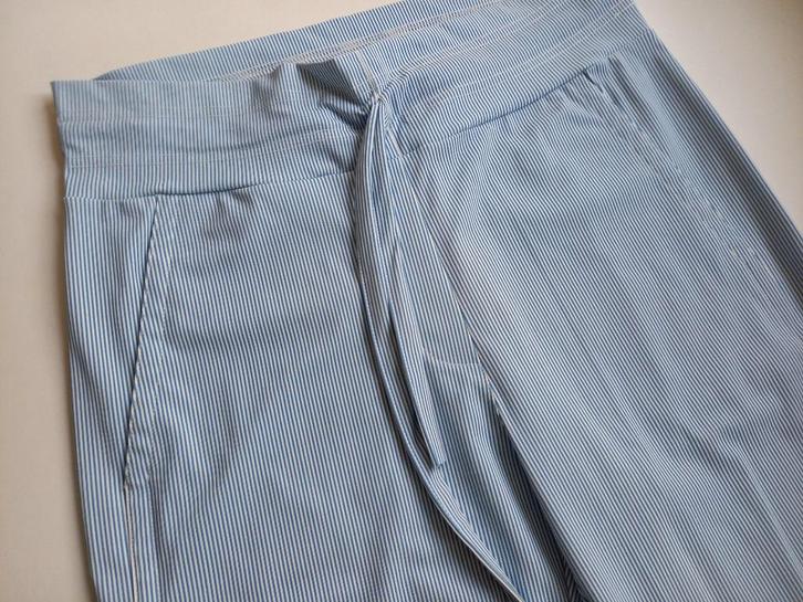 STUDIO ANNELOES lichtblauw wit streep broek, mt S 36-38, Kleding | Dames, Broeken en Pantalons, Nieuw, Maat 36 (S), Blauw, Lang