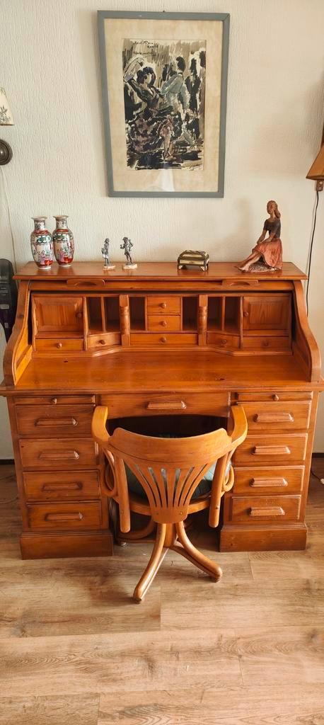 Grenen secretaire/bureau, Huis en Inrichting, Kasten | Secretaires, Gebruikt, Ophalen