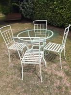 Mintgroen bistroset/tuinset, Tuin en Terras, Ophalen, Zo goed als nieuw, Overige materialen, 2 zitplaatsen