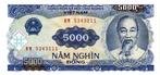 Vietnam - 5000 DONG 1991 UNC serie BM 5343211 -P#108, Verzenden, Zuidoost-Azië