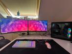 Complete game pc met 144 hz monitoren, toetsenbord en muis, Ophalen, Zelfgebouwde PC, AMD Ryzen 5, Zo goed als nieuw