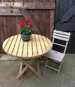 mooi rond teak terras tuintafeltje, Ophalen, Gebruikt, Onbekend, Onbekend