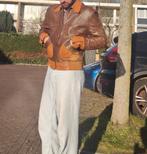 Vintage 60s 70s Gaetano Righi Italiaans leren jas, Bruin, Ophalen of Verzenden, Gedragen, Gaetano Righi