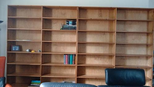 Boekenkast massief hout in 3 delen, Huis en Inrichting, Kasten | Boekenkasten, Zo goed als nieuw, 200 cm of meer, 25 tot 50 cm