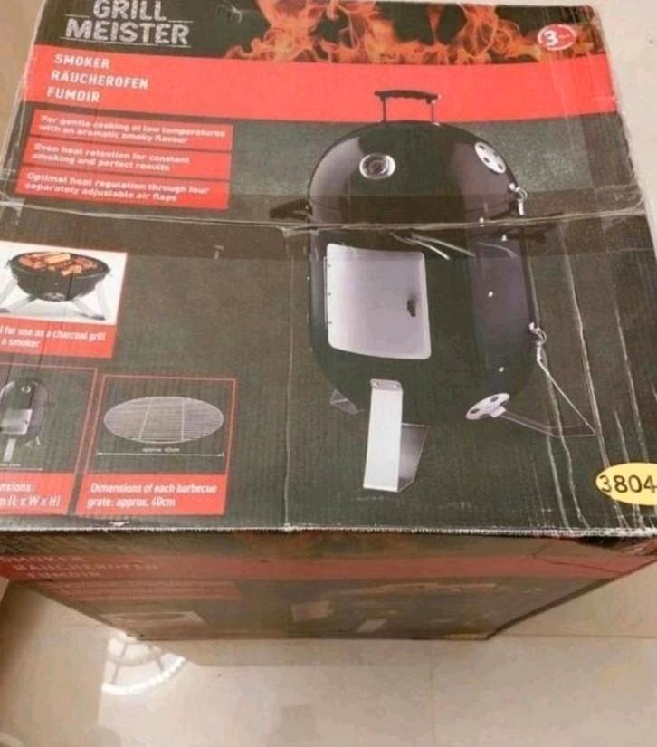 GRILLMEISTER Rookoven Ø40 cm - Smoker BBQ, Tuin en Terras, Gasbarbecues, Nieuw, Ophalen