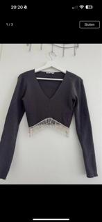 Zara Crop Top met Kralen - Maat M, Maat 38/40 (M), Ophalen of Verzenden, Zo goed als nieuw, Lange mouw