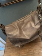Lederen tas taupe kleur schoudertas, Ophalen of Verzenden, Zo goed als nieuw