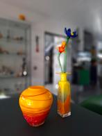 Bolle 'leerdam' glazen vaas en ..., Ophalen of Verzenden