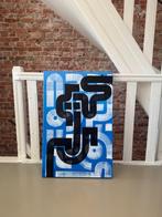 Kunstwerk Black on Blue Lines, Ophalen