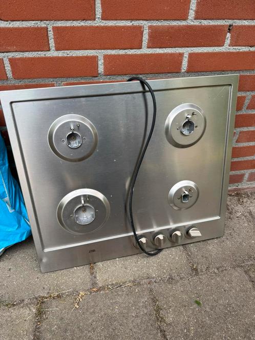ETNA KG859RVSA – Luxe 4‑pits inbouw gaskookplaat, Witgoed en Apparatuur, Kookplaten, Zo goed als nieuw, Inbouw, Gas, 5 kookzones of meer