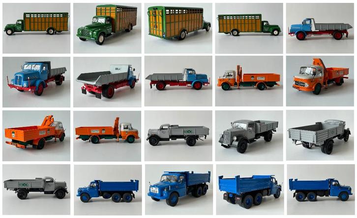 Citroen, IFA, Mercedes, Opel, Tatra vrachtwagens, Hobby en Vrije tijd, Modelauto's | 1:43, Zo goed als nieuw, Bus of Vrachtwagen