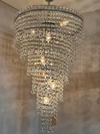 XXL vintage opaline Teardrop kroonluchter kristal hanglamp, Huis en Inrichting, Baak, Ophalen of Verzenden, Zo goed als nieuw