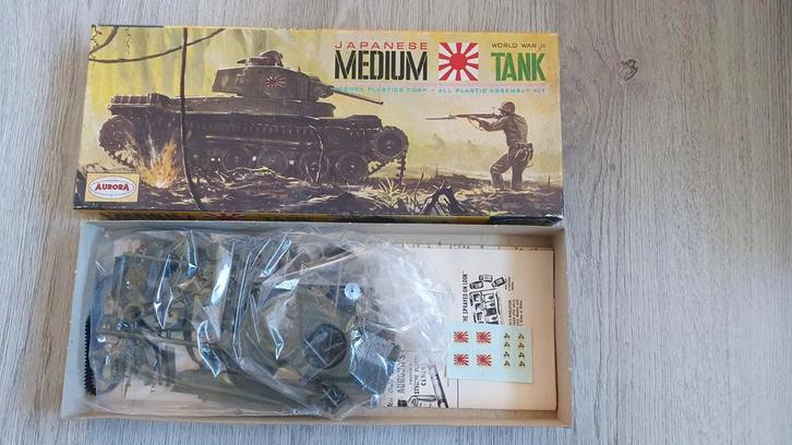 Aurora 1/48 Japanese medium tank, Hobby en Vrije tijd, Modelbouw | Auto's en Voertuigen, Nieuw, Tank, 1:32 tot 1:50, Overige merken